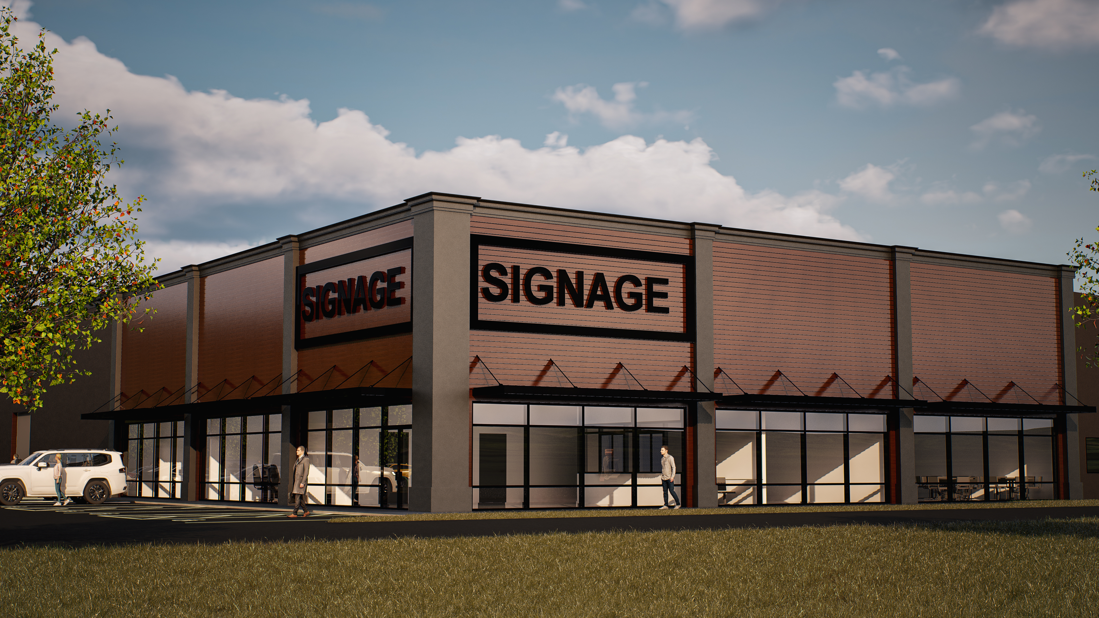 Falcon commercial building pre-construction visualization Tennessee commercial development
