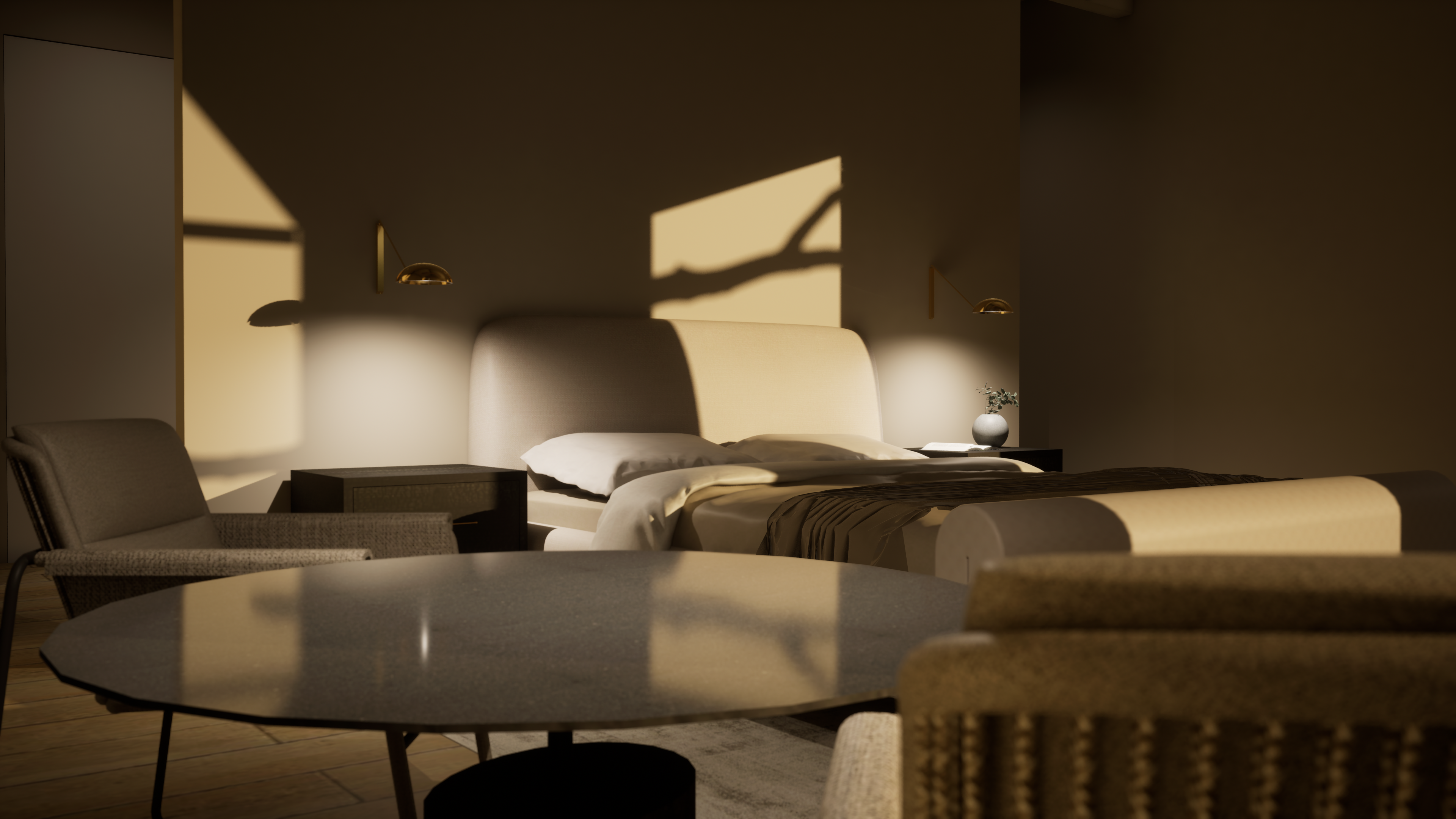 Modern Living Room Rendering
